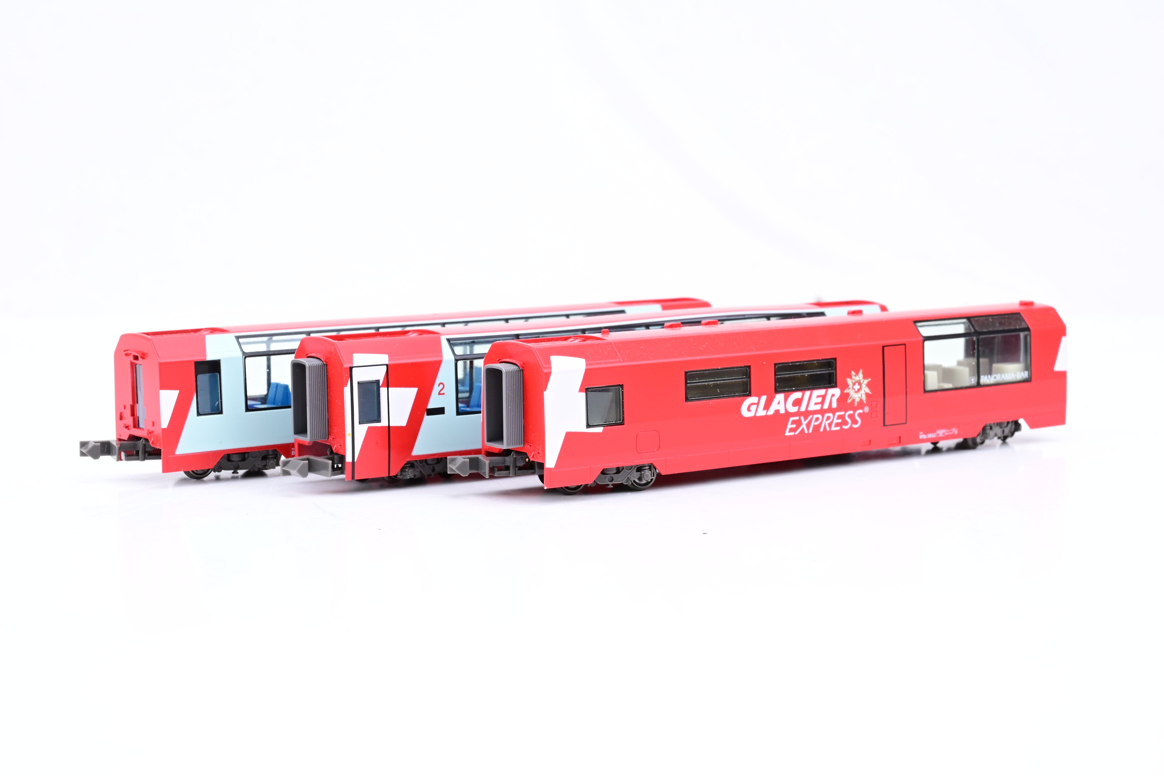 Kato N Gauge 10-1146 Glacier Express 3-Car Add-On Set - Boxed