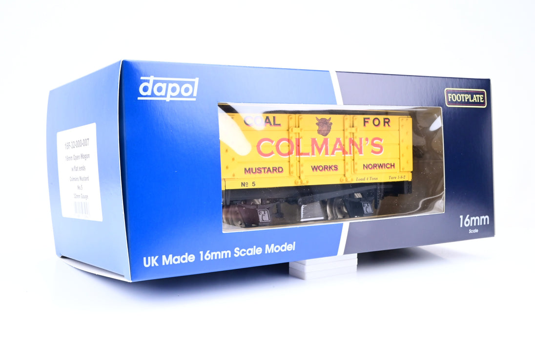 Dapol/Footplate 16mm Scale 16F-000-007 Open Wagon with Flat Ends Colman’s No.5