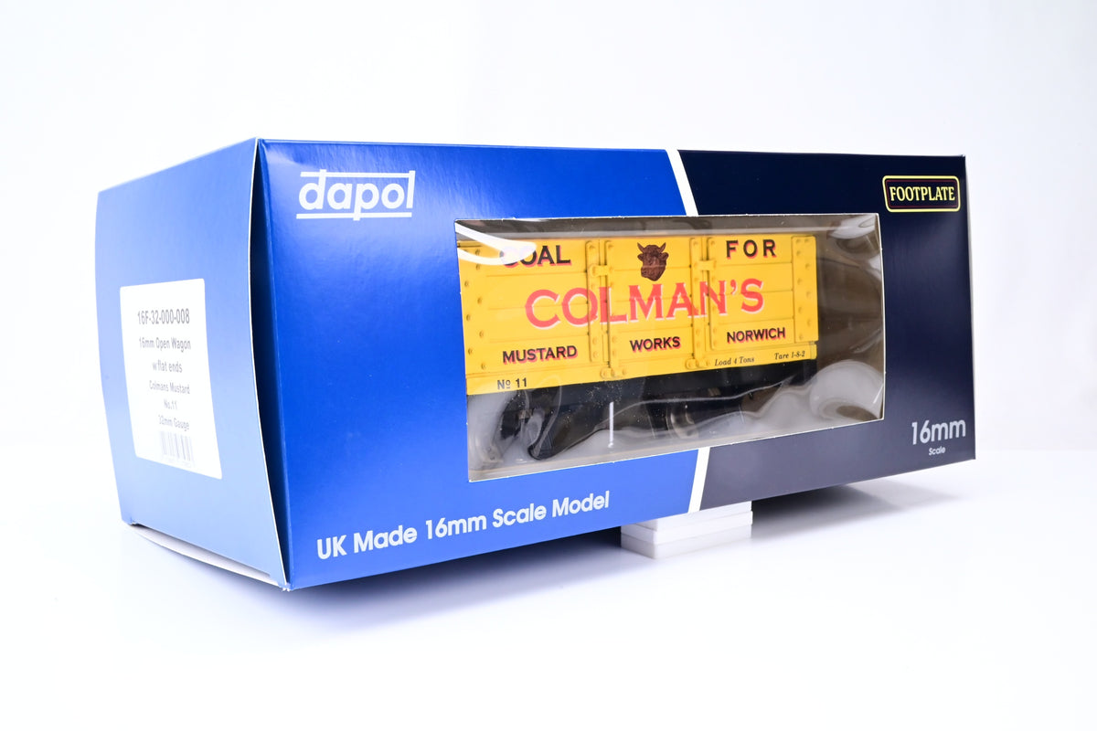Dapol/Footplate 16mm Scale 16F-000-008 Open Wagon with Flat Ends Colman’s No.11