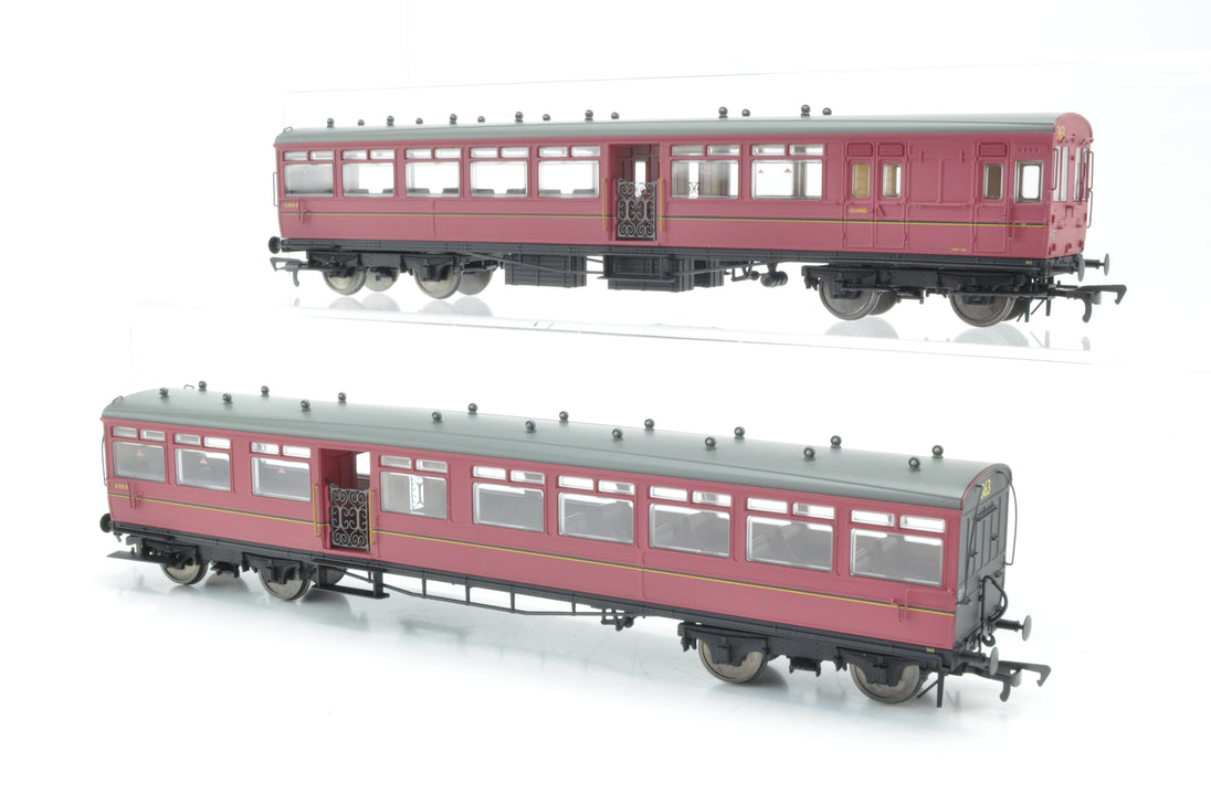 LSWR 'Gate Stock' 2-Coach Set BR Crimson LSWR 'Gate Stock' 2-Coach Set BR Crimson