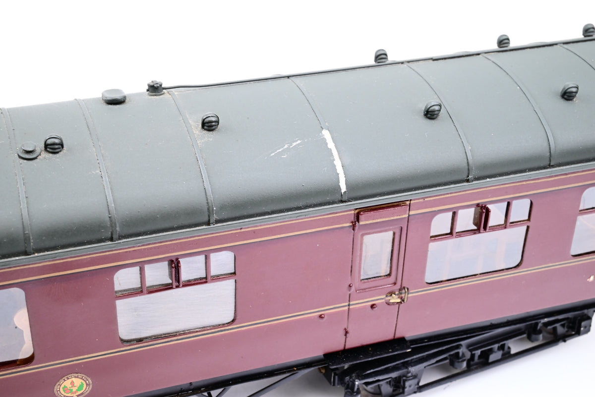 Kit Built 7mm O Gauge LMS Maroon 50ft Inspection Saloon No.45035