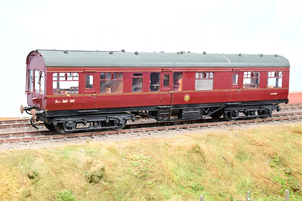 Kit Built 7mm O Gauge LMS Maroon 50ft Inspection Saloon No.45035