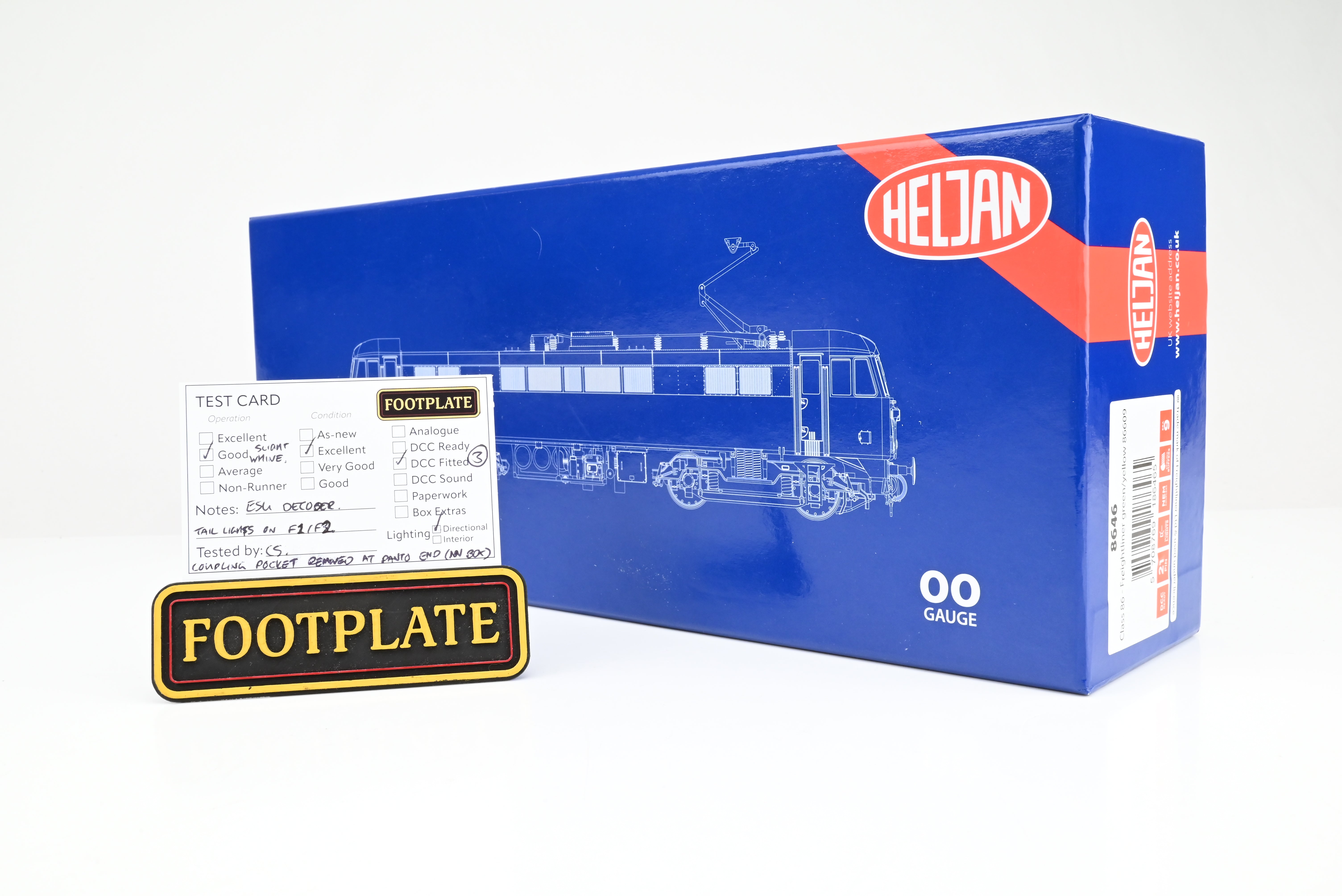 Heljan OO Gauge 8646 Class 86 Freightliner Green/Yellow 86609