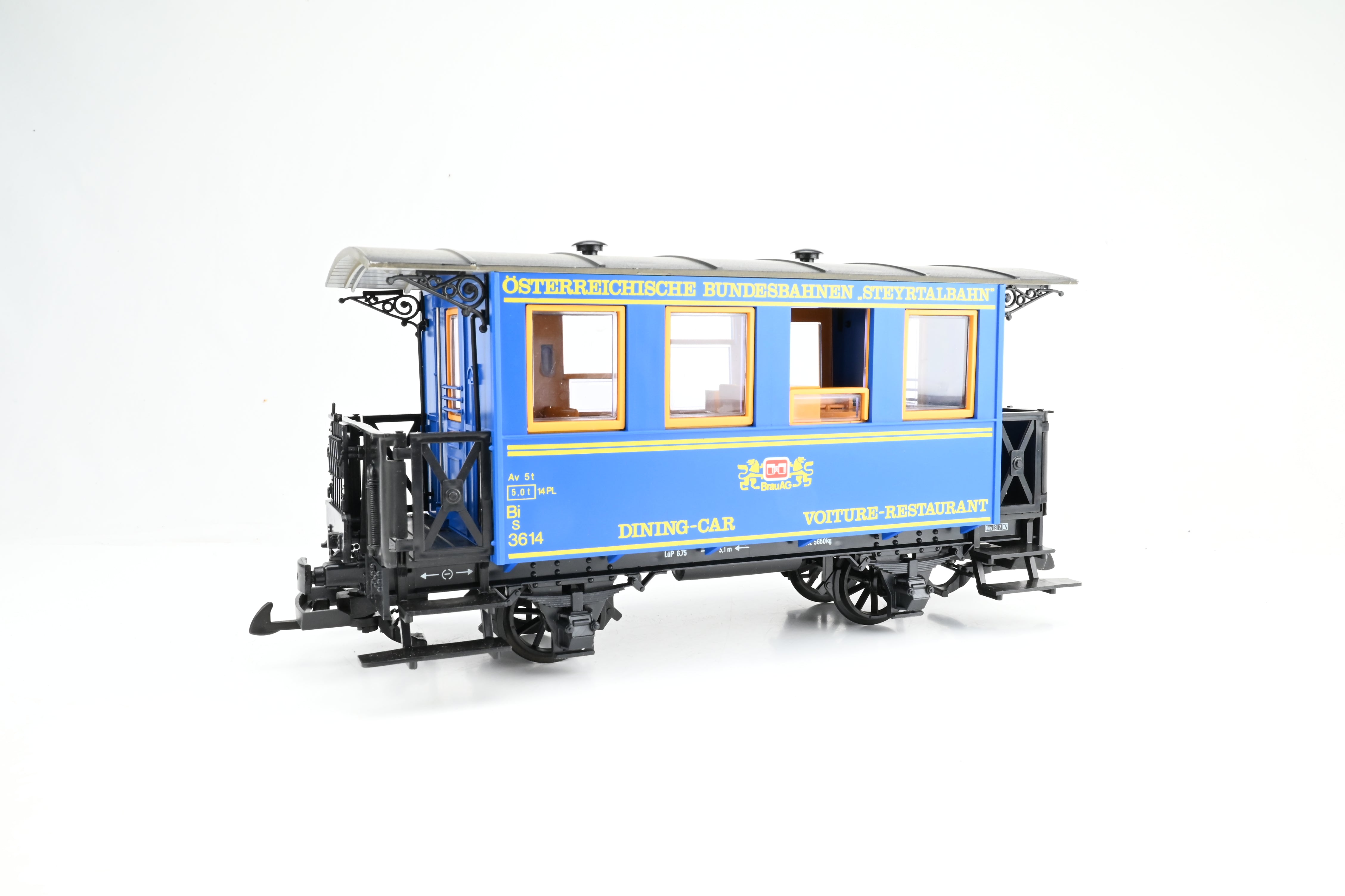 LGB G Gauge 30130 4 Wheel Dining-Car OBBS