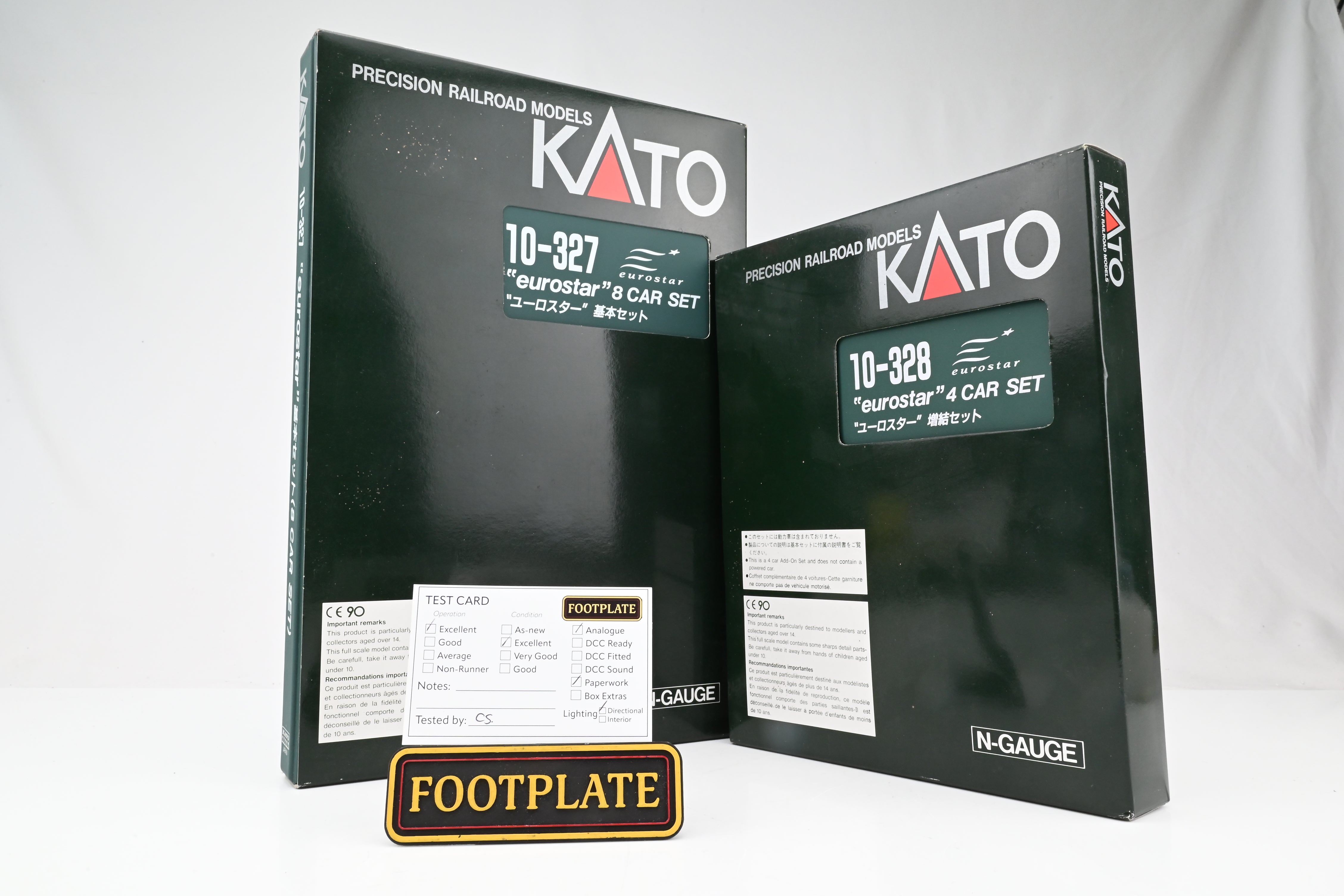 Kato N Gauge 10-327 & 10-328 Eurostar 12-Car Set - Boxed