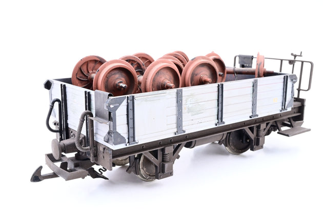 LGB G Gauge 4 Wheel Open Wagon with Load of Wheels