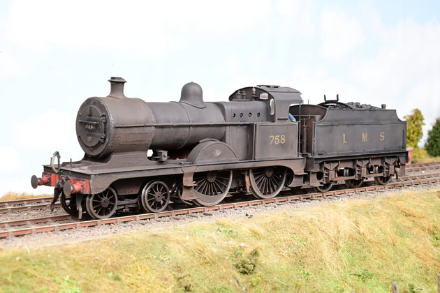 Kit Built 7mm O Gauge LMS Black Midland Railway Class 3P 4-4-0 '758'