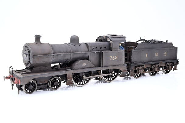 Kit Built 7mm O Gauge LMS Black Midland Railway Class 3P 4-4-0 '758'