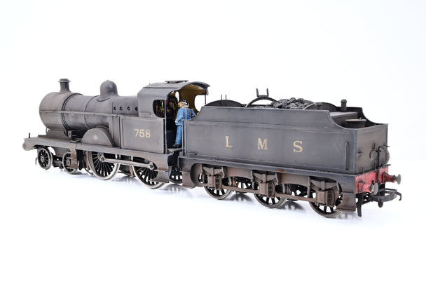 Kit Built 7mm O Gauge LMS Black Midland Railway Class 3P 4-4-0 '758'