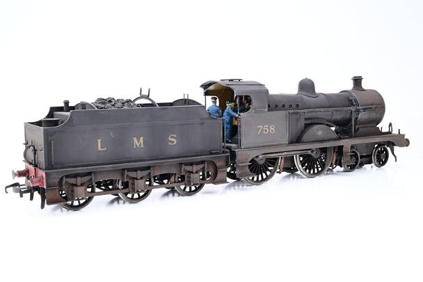 Kit Built 7mm O Gauge LMS Black Midland Railway Class 3P 4-4-0 '758'