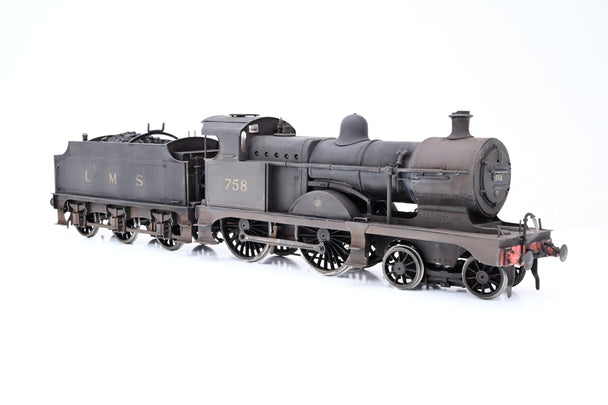 Kit Built 7mm O Gauge LMS Black Midland Railway Class 3P 4-4-0 '758'