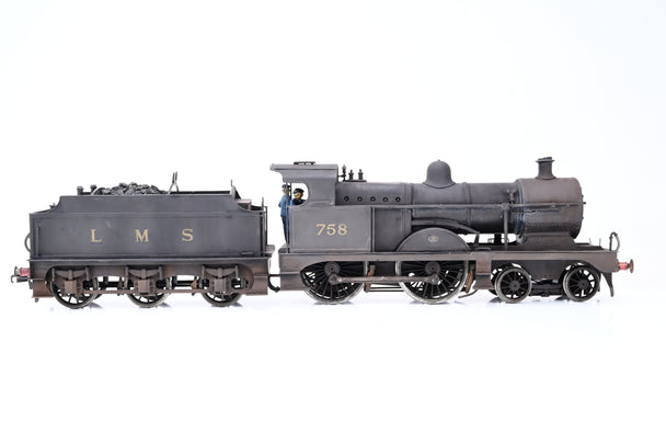 Kit Built 7mm O Gauge LMS Black Midland Railway Class 3P 4-4-0 '758'