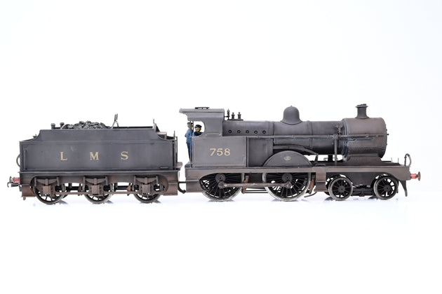 Kit Built 7mm O Gauge LMS Black Midland Railway Class 3P 4-4-0 '758'