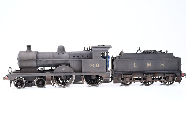 Kit Built 7mm O Gauge LMS Black Midland Railway Class 3P 4-4-0 '758'