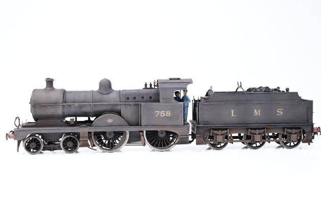 Kit Built 7mm O Gauge LMS Black Midland Railway Class 3P 4-4-0 '758'