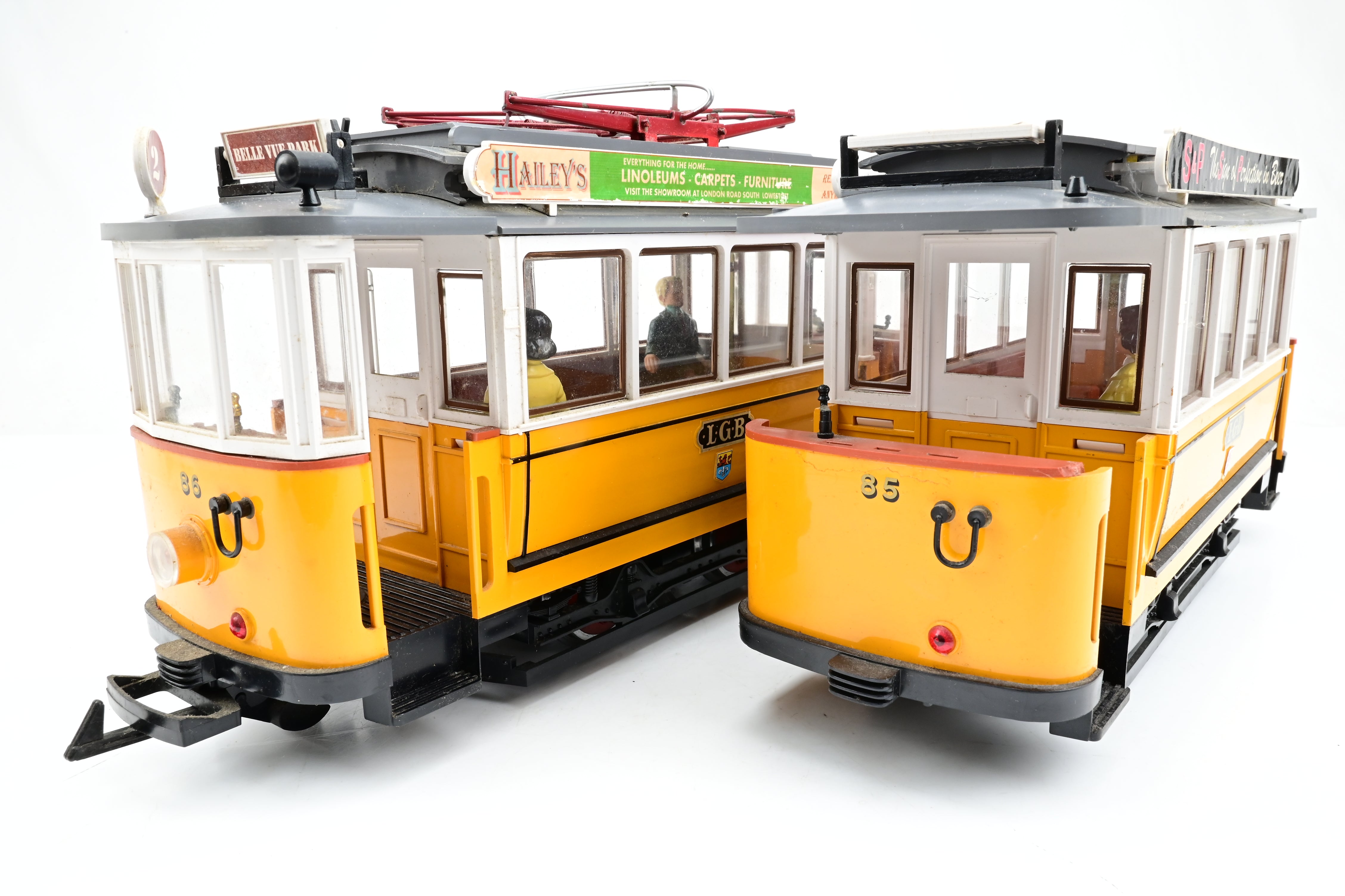LGB G Gauge Electric Tram 2-Car Bundle - Unboxed