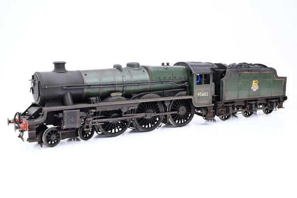 Kit Built 7mm O Gauge BR Green Early Emblem Jubilee Class No.45682 'Trafalgar' - DCC Fitted