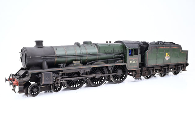 Kit Built 7mm O Gauge BR Green Early Emblem Jubilee Class No.45682 'Trafalgar' - DCC Fitted