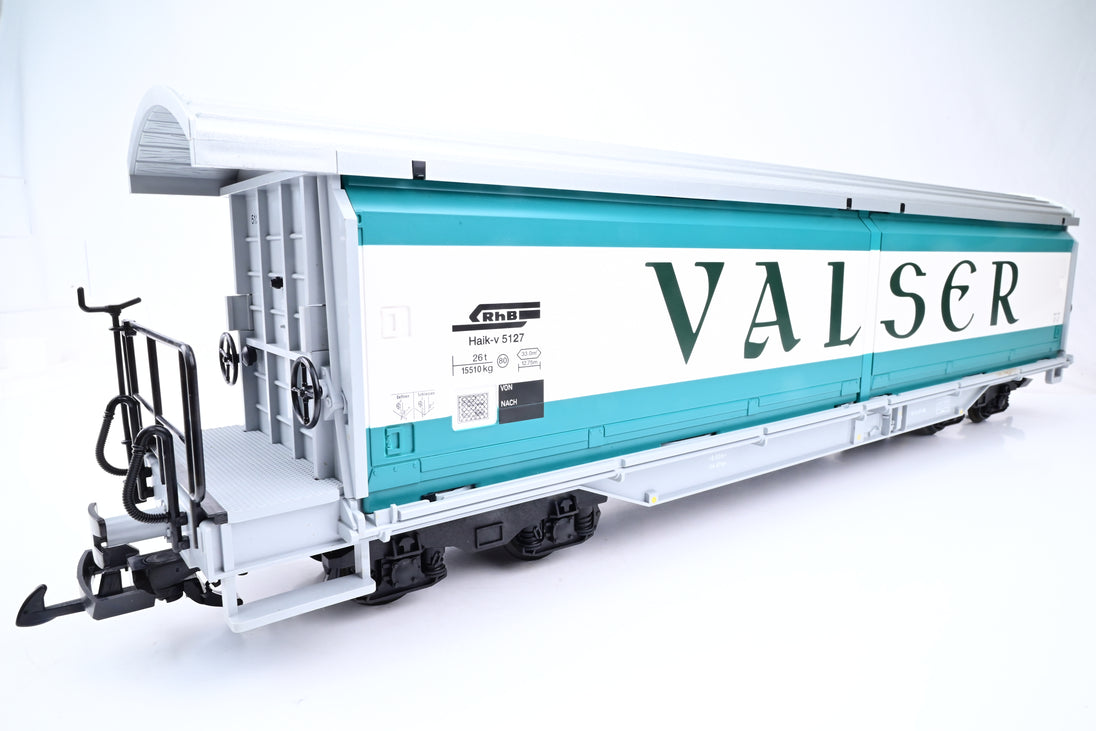 LGB G Gauge 43570 'Valser' RhB Sliding Wall Wagon No.5127 - Boxed