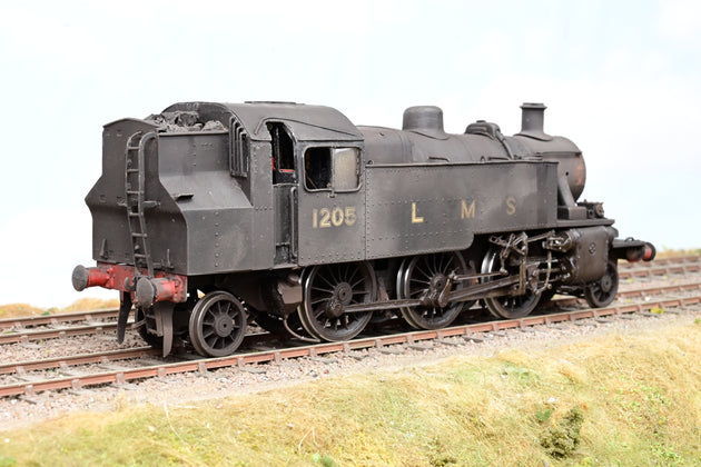 Kit Built 7mm O Gauge LMS Black Ivatt 2MT No.1205 - DCC Fitted, Weathered