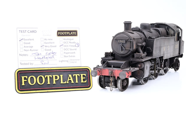Kit Built 7mm O Gauge LMS Black Ivatt 2MT No.1205 - DCC Fitted, Weathered