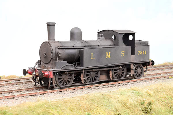 Kit Built 7mm O Gauge LMS Black Coal Tank No.7841 - Tom Foster Weathered - DCC Fitted