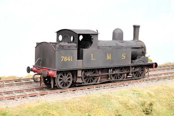 Kit Built 7mm O Gauge LMS Black Coal Tank No.7841 - Tom Foster Weathered - DCC Fitted