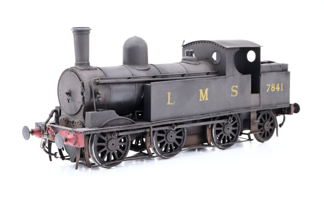 Kit Built 7mm O Gauge LMS Black Coal Tank No.7841 - Tom Foster Weathered - DCC Fitted