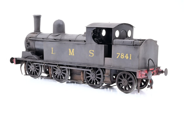 Kit Built 7mm O Gauge LMS Black Coal Tank No.7841 - Tom Foster Weathered - DCC Fitted