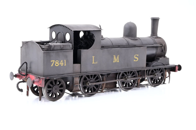 Kit Built 7mm O Gauge LMS Black Coal Tank No.7841 - Tom Foster Weathered - DCC Fitted