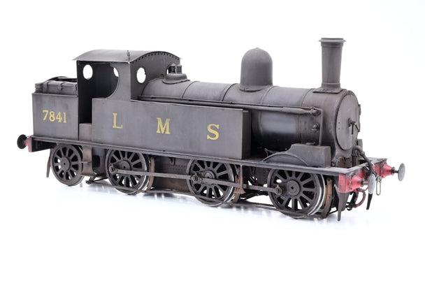 Kit Built 7mm O Gauge LMS Black Coal Tank No.7841 - Tom Foster Weathered - DCC Fitted