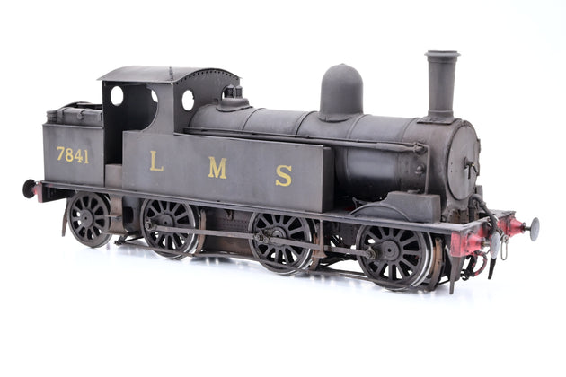 Kit Built 7mm O Gauge LMS Black Coal Tank No.7841 - Tom Foster Weathered - DCC Fitted