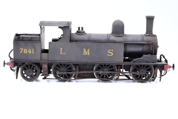 Kit Built 7mm O Gauge LMS Black Coal Tank No.7841 - Tom Foster Weathered - DCC Fitted