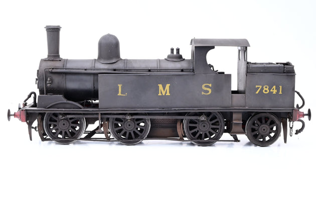 Kit Built 7mm O Gauge LMS Black Coal Tank No.7841 - Tom Foster Weathered - DCC Fitted