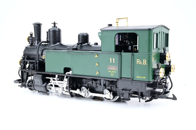 LGB G Gauge 20272 RhB Green Heidi Steam Locomotive No.11 - DCC Sound, Boxed