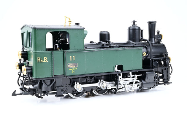 LGB G Gauge 20272 RhB Green Heidi Steam Locomotive No.11 - DCC Sound, Boxed