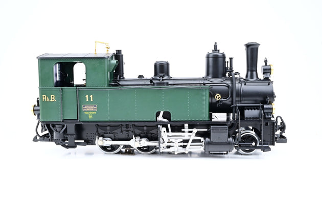 LGB G Gauge 20272 RhB Green Heidi Steam Locomotive No.11 - DCC Sound, Boxed