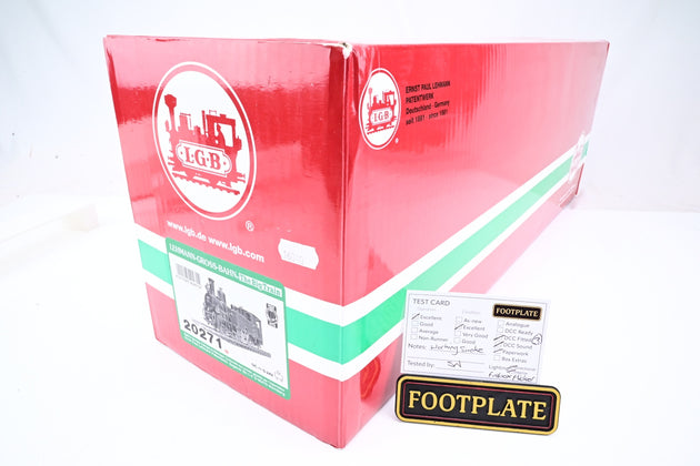 LGB G Gauge 20272 RhB Green Heidi Steam Locomotive No.11 - DCC Sound, Boxed
