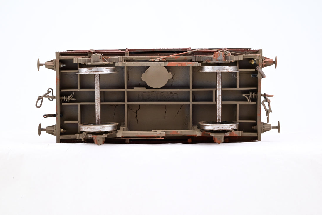 Slater's 7mm O Gauge BR Bauxite Standard Fruit Van No.B477724 - Weathe