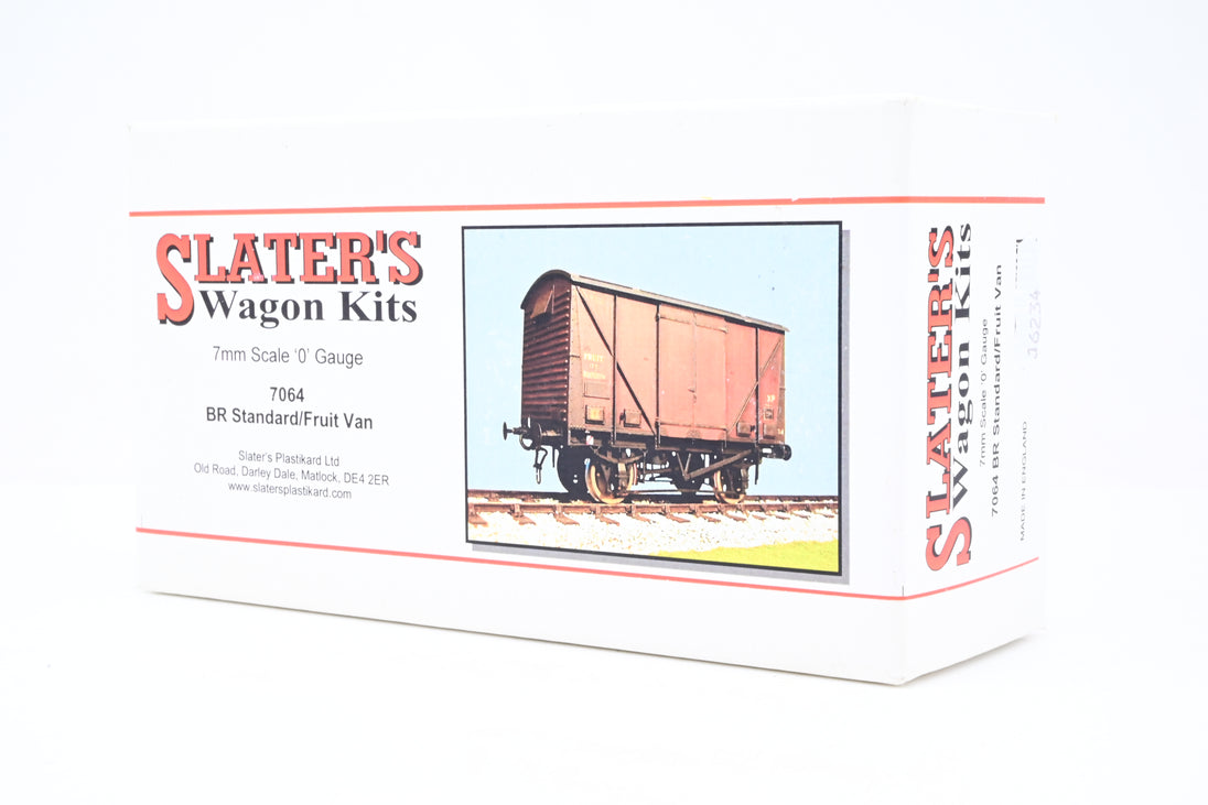 Slater's 7mm O Gauge BR Bauxite Standard Fruit Van No.B477724 - Weathe