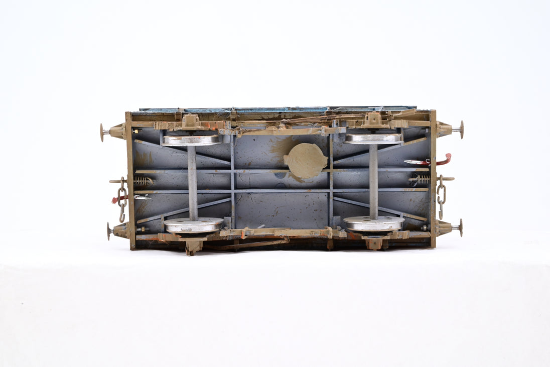 Slater's 7mm O Gauge BR Blue Insulated Van No.B475004 - Weathered, Box