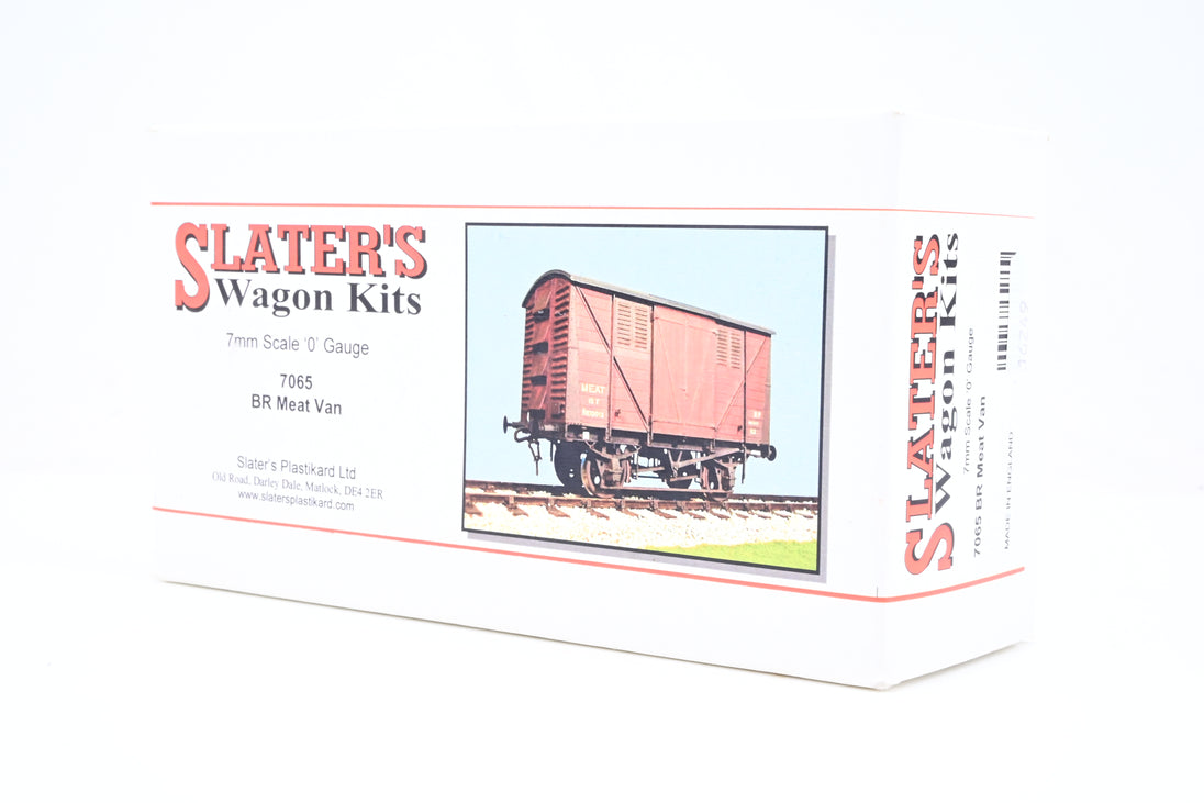 Slater's 7mm O Gauge BR Red 10T Meat Van No.B477338 - Weathered, Boxed