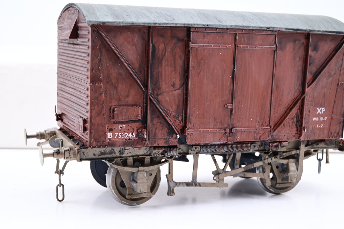 Slater's 7mm O Gauge BR Bauxite 12T Shock Absorbing Van No.B753245 - W