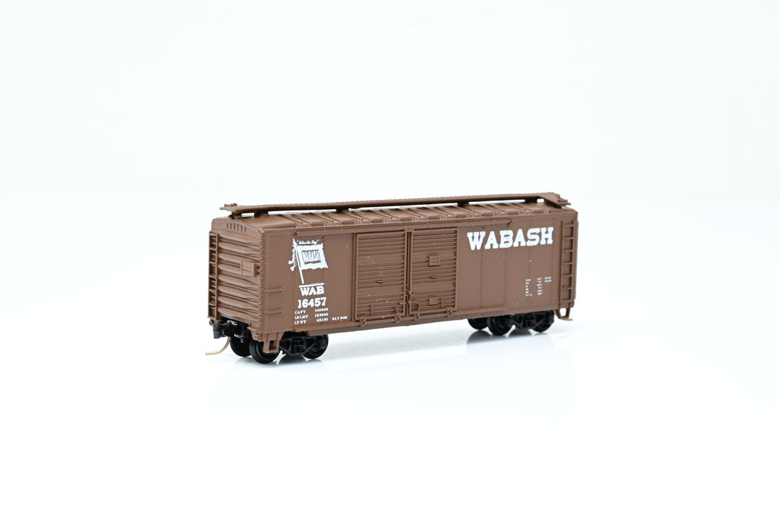 Roco N Gauge 28703 40' Steel Double Door Boxcar Wabash No.16457 - Boxe