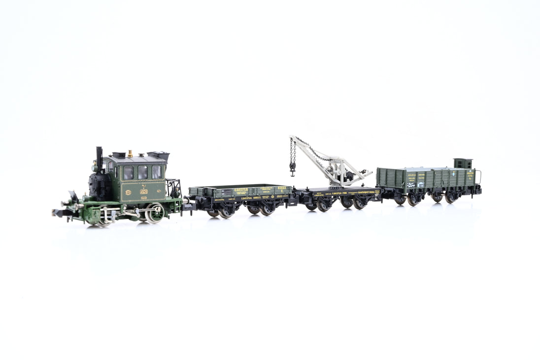 Minitrix N Gauge 11015 Royal Bavarian State Railway Work Train Set w/