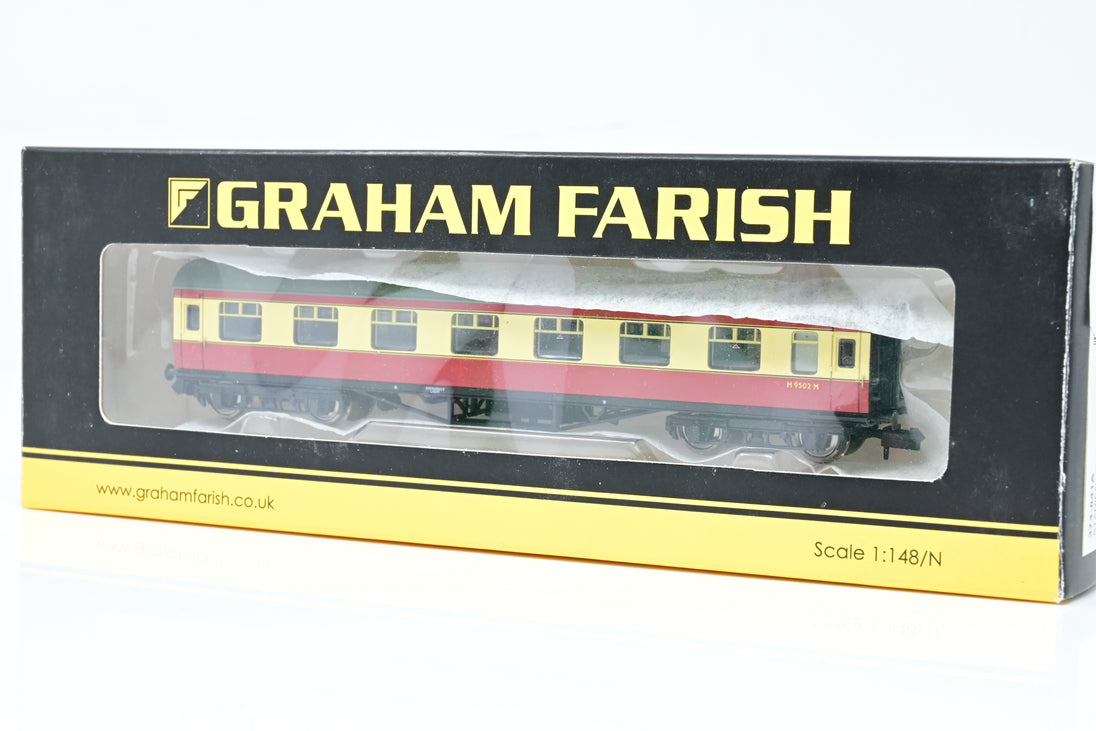 Graham Farish N Gauge 374-841A Stanier Vestibule Second BR Crimson & C