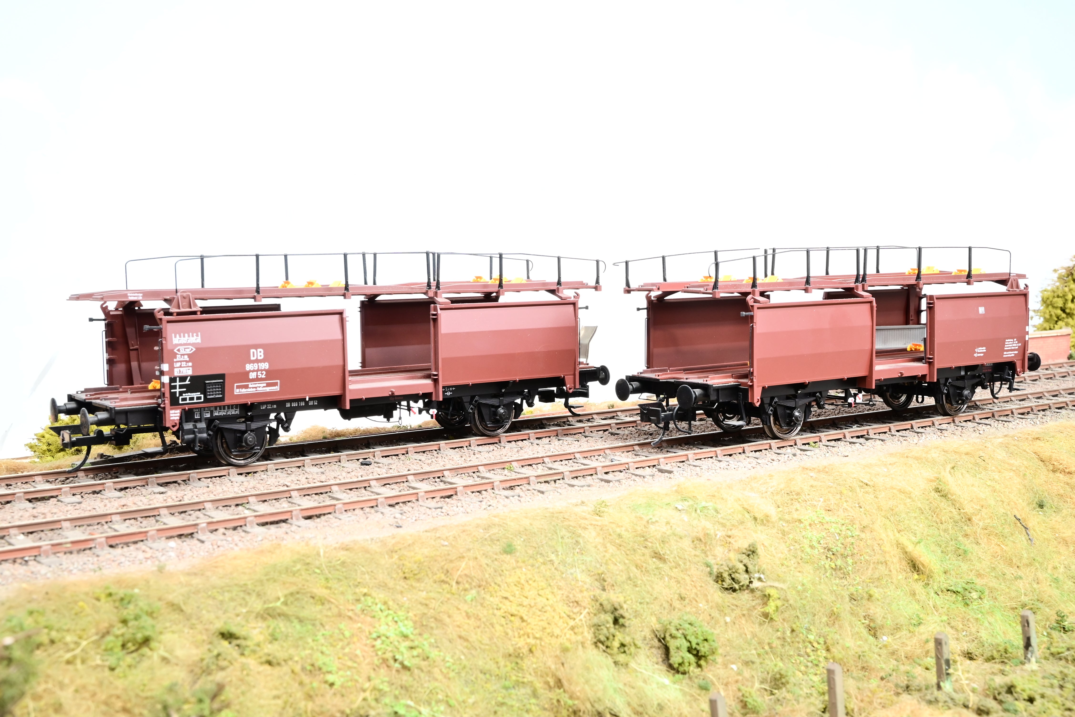 Brawa O Gauge 37053 A/B DB Car Transporter Wagon Off 52Twin Pack No.86