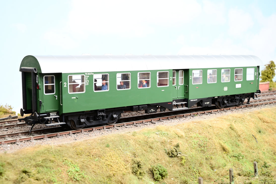Lenz O Gauge 41220-01 DB Green 2nd Class Passenger Car No.75382Ffm