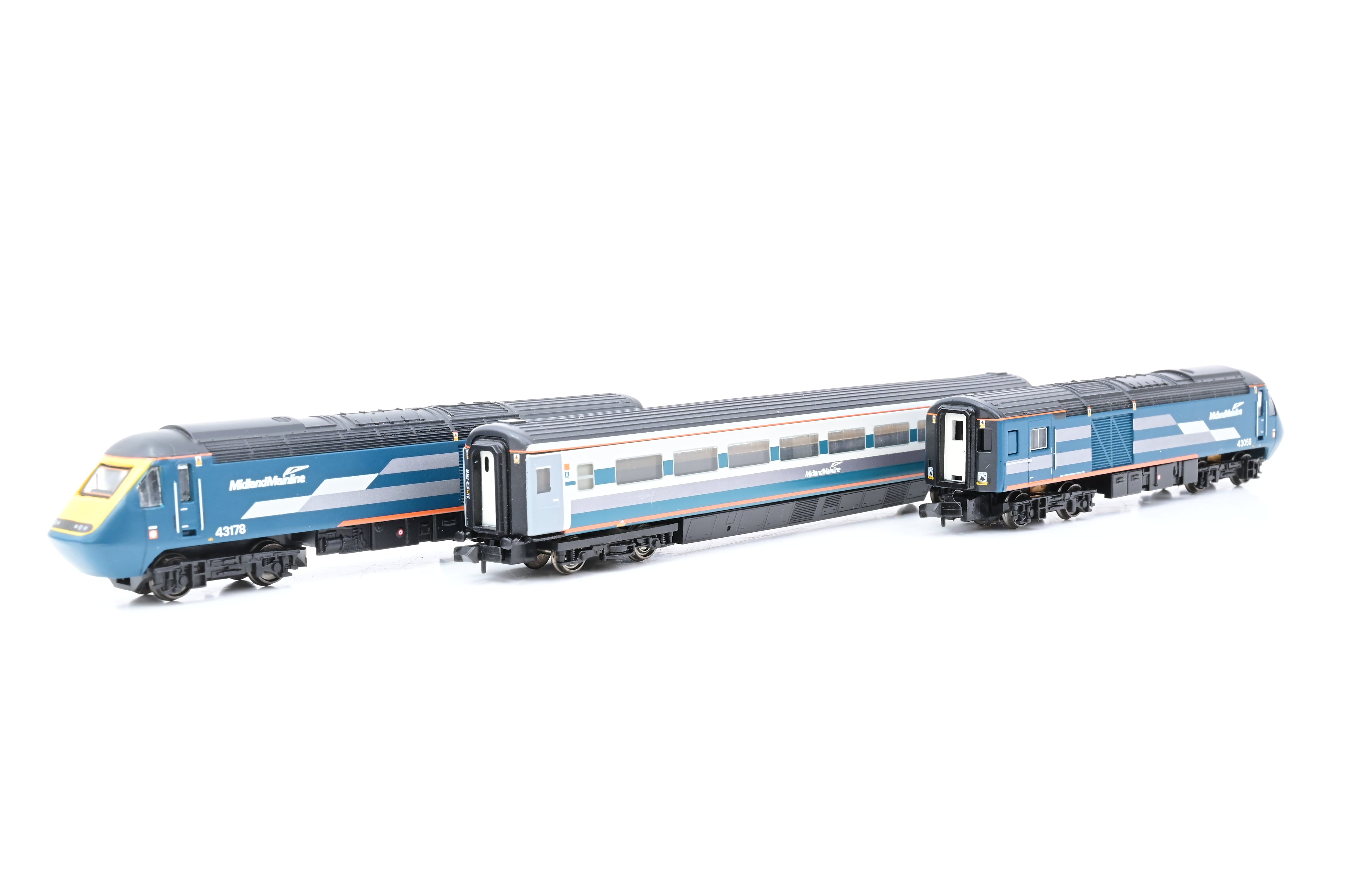 【希少・新品】Graham Farish Nゲージ GNER HST 8両セット Graham Farish N Gauge 371-475A HST 125 Set Midland Mainline New Livery