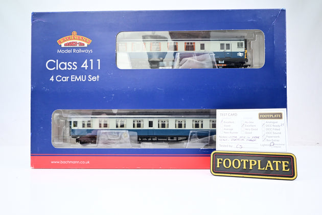 Bachmann OO Gauge 31-427 BR Blue & Grey Class 411 CEP 4-Car EMU No.7113 - Boxed